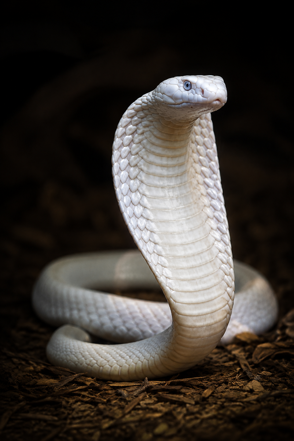 Leucistic Monocled Cobra