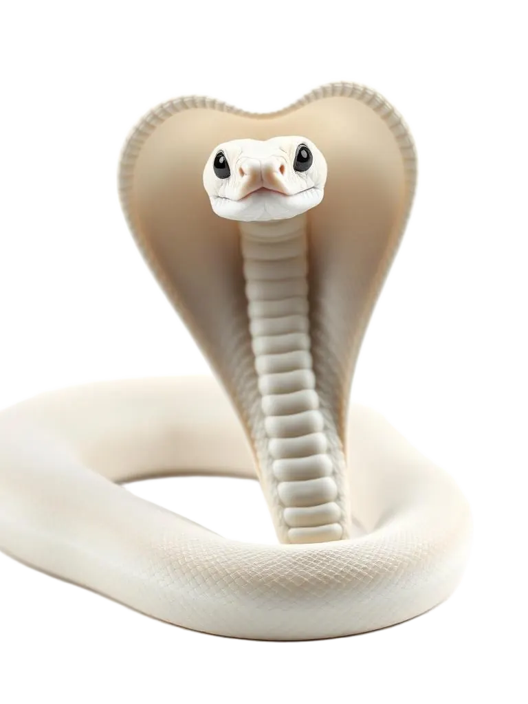 Leucistic Monocled Cobra